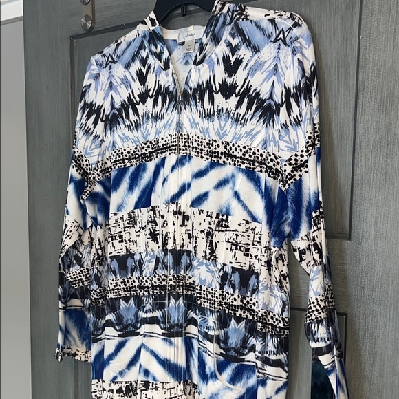 CJ Banks Abstract Blue and Black Hoodie - Picture 4 of 6